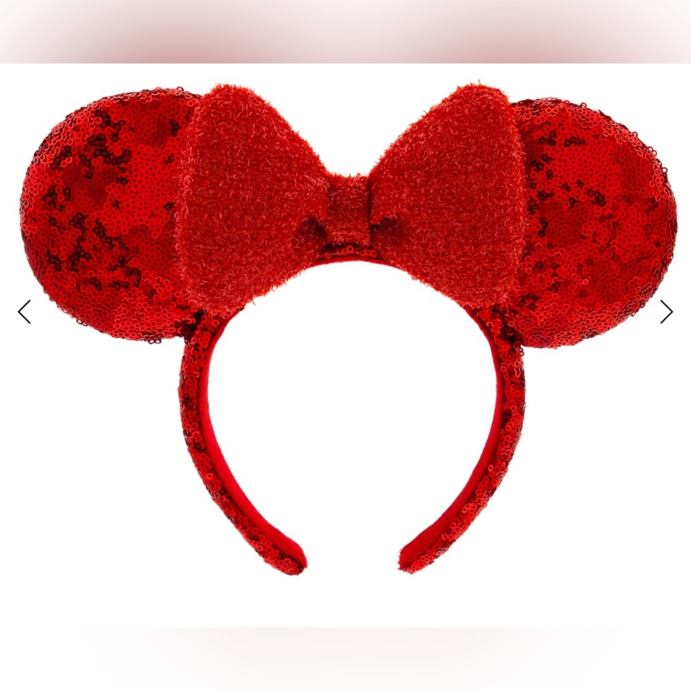 Disney Red Sequin Minnie Mouse Ears Headband